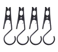 VALICLUD Crochets Multifonctions et Clips de Tente 4 Pièces, Accessoires Portables pour Fixation de Bâches et Auvents, Utilisation en Camping et Caravanes