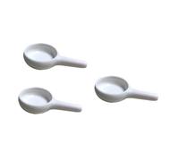 VALICLUD Cuillère à Bougie Chauffe-Plat en Céramique Blanche Poignée, Petit Plateau Brûleur D’arômes, Support pour Bougie Chauffe-Cire Adapté Maison 3 Pièces