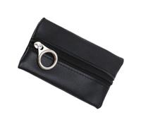 VALICLUD Cuir Noir pour Accessoires Numériques Pouch à Clés Et Étui pour Écouteurs De Voyage Pratique Et