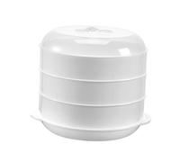 VALICLUD Cuit Vapeur pour Micro Ondes avec Couvercle Panier Vapeur Cuisine pour Légumes et Riz Accessoire Micro Ondes pour Réchauffer Pâtes Soupe