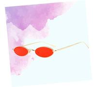 VALICLUD de Soleil Ovales Vintage Unisexe Monture Fine Métallique Dorée Verres Transparents Légères et Confortables pour Conduite et Activités Extérieur