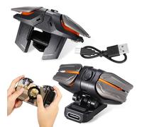 VALICLUD Déclencheurs de Jeu Mobile avec Câble, Manette de Jeu Ergonomique Six Doigts, Paire de Moufles en Tissu Argenté, Compatible Smartphone, Réponse Rapide et Installation Facile