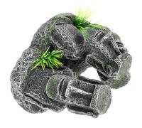 VALICLUD Décoration Moaï pour Aquarium d'eau Douce Ornement Résine sans Danger Statue Miniature 12 Cm pour Aquarium Tortues Aquatiques Accessoire Paysager Poissons