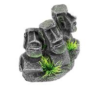 VALICLUD Décorations Moai pour Aquarium Ornement De Décoration pour Poissons Accessoires Naturels pour Bassin Aquatique