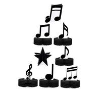 VALICLUD Décorations Musicales 8 Pièces en Papier Nid d'abeille Symboles Musicaux, Centres de Table pour Fêtes d'anniversaire et Ambiances Chaleureuses Divers Lieux