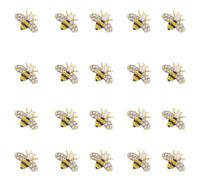 VALICLUD Décorations pour Ongles 20pcs Abeille 3D en Alliage de Zinc avec, Charme pour Ongles DIY sans Décoloration pour Nouvelle Année et Fête d'Anniversaire