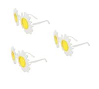 VALICLUD Déguisement Marguerite 3 Pièces Lunettes Tendance Marguerite Fête Lunettes De Drôles Lunettes De Mode Lunettes De Tournesol Femmes Lunettes Fantaisie Miroir De Vanité Maquillage Femme