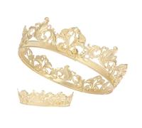 VALICLUD Diadème Couronne Roi Métal pour Homme Femme, Style Princesse, Accessoire Cosplay, Mariage et Fêtes, Finition Délicate, Unisexe, Taille Unique, Couleur Argenté