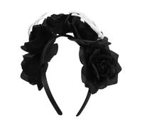 VALICLUD Diadème Halloween Femme Avec Fleurs Roses Et Griffes Blanches Accessoire De Coiffure Cosplay Élégant Pour Fête Thématique Et Déguisement