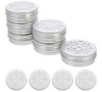 VALICLUD Diffuseur d’Huiles Essentielles en Aluminium 60Ml Boîte à Parfum à Perforations Hexagonales Lot de 10 Pièces Léger et Résistant pour Entraînement Sensoriel et Désodorisation