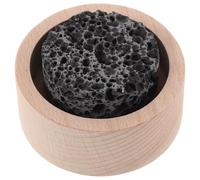 VALICLUD Diffuseur Passif en Pierre de Lave Volcanique Socle en Bois Diffuseur de Parfum Naturel pour Huiles Essentielles Portable pour Maison Bureau Chambre et Sauna