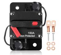 VALICLUD Disjoncteur à Réarmement Manuel 150 A pour Voiture et Bateau Protection Circuit Audio Kit Complet Vis Joints et Bornes Disjoncteur Cc Compact et Fiable pour Véhicules