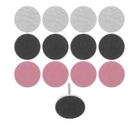 VALICLUD Disques de Ponçage pour Lime à Ongles 25 MM Papier Abrasif 80 150 240 - Lot de 60 set de Disques Abrasifs Noirs Blancs et Roses de Fixation - Recharge Compatible Ponceuse Pieds