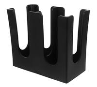 VALICLUD Distributeur de Gobelets en Papier Noir 2 Compartiments Porte-Gobelets Jetables Grand Volume Organisateur Pratique pour Comptoir de Café et Bureau Accessoire de Rangement