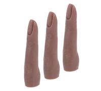 VALICLUD Doigt d'Entraînement pour Ongles Lot de 3 Silicone Pliable Pratique Manucure DIY Articulations Flexibles Outils de Nail Art