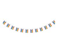 VALICLUD Drapeau de Progression Pride Lgbt en Polyester 25 Pièces 14X21 CM Bannière Décorative Triangulaire Colorée pour Fêtes Défilés et Événements de Défense des Droits Humains
