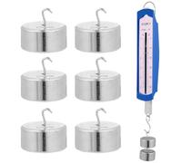 VALICLUD Dynamomètre à Ressort de 5 10 Poids Métalliques 50g, Ensemble 11 Pièces pour Expériences de Mécanique Physique en Laboratoire, Instrument Pédagogique Scientifique pour Collège