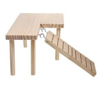VALICLUD Échelle pour Hamster Petit Modèle en Bois Naturel Plateforme Décorative Multi-Niveaux D’Exercice pour Cage de Rongeurs Accessoires pour Chinchilla et Rats de Compagnie