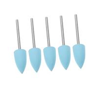 VALICLUD Embouts pour Manucure en Silicone 5 Pièces Grosse Pointe Bleue Grain 600 Polissage de Précision pour Nail Art Usage Professionnel et Personnel