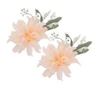 VALICLUD Embrasses de Rideaux à Fleurs Artificielles 2 Pcs Pince à Rideaux Décorative en Métal Couleur Amande Douce pour Fixation Facile Accessoire de Décoration Style Moderne et Vintage