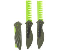 VALICLUD Ensemble 3 Peignes Pliables Verts pour Hommes Peigne à Dents Larges à Barbe et Coiffant Outil de Poche Multifonction pour Coiffure Professionnelle Voyage et Entretien Quotidien