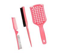 VALICLUD Ensemble 3 Pièces De Peignes De Coiffure Pliables, Brosse Démêlante Et Peigne Crêpe, Multifonction Pour Voyage, Antistatique, Léger Et Solide, Pour Types De Cheveux