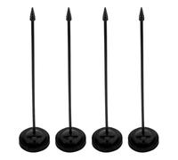 VALICLUD Ensemble 4 Supports de Mât de Drapeau de Table Noirs Socle Solide en Plastique Support de Drapeau Intérieur Stable pour Bureau Maison et Décoration Mât Droit Simple et