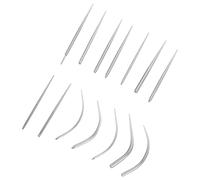 VALICLUD Ensemble de 14 Outils de Piercing Nombril Aiguilles Droites et Courbes Barres Filetées Autobloquantes en Acier Inoxydable Kit de Changement Bijoux Corporels pour Soins