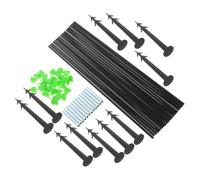 VALICLUD Ensemble de 18 Arceaux de Serrage en Plastique Noir pour Tunnel de Plantation Supports pour Abri de Serrage Protection Anti-Oiseaux pour Plantes Fruits et Fleurs en Jardin