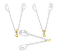 VALICLUD Ensemble de 3 Pinces à Œufs Multifonctionnelles Blanches en Plastique à Œufs Manuel Batteur à Pâte Cuisine et Buffet Récupération Hygiénique et Service Rapide