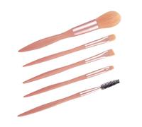 VALICLUD Ensemble De 5 Pinceaux De Maquillage Petits Pinceaux Kit Cosmétique Pour Poudre Pinceau Pour Fond De Teint Pinceau Estompeur Pinceau À Sourcils Fibre Artificielle Rose
