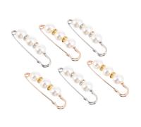 VALICLUD Ensemble De 6 Pièces broche broche épingle à nourrice broche de vêtements broche femme pour robes broche perle pour femme broches pour robes alliage Silver