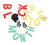 VALICLUD Ensemble de Bannières à Paillettes Mois de L'histoire des Noirs, Décorations de Fête Suspendues Légères, Taille Compacte, Intérieur et Extérieur, Bannière de Parti Festive