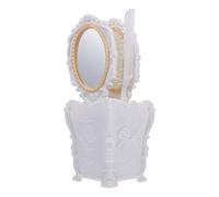 VALICLUD Ensemble De Peignes à Cheveux Anti-statique Et Miroir Portable, Taille Compacte, En Pvc Blanc, Pour Soins Capillaires Femmes, Massage Cuir Chevelu, Coiffure En Salon Ou Voyage