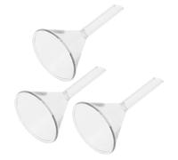 VALICLUD Entonnoirs de Filtration Triangulaires en Verre 40 MM Lot de 3 pour Laboratoire, Contrôle Précis Vitesse et Direction du Versement Scientifique