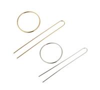 VALICLUD Épingle à Cheveux En Métal Décorative Lot 2 Pièces Dorée Et Argentée, U-type Double Branche, Accessoire Cheveux Femme Pour Soirées Et Occasions Spéciales