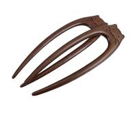 VALICLUD Épingles à Cheveux en Bois de Santal Forme U Motif Visage de Chat 2 Pièces Petite Taille Style Chinois pour Femmes et Filles Coiffures Traditionnelles Mariages Fêtes