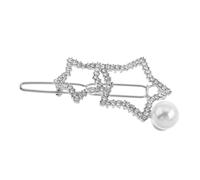 VALICLUD Épingles à Cheveux Étoiles Avec Rhinestones Et Perles Immitation Accessoires Élégants Pour Femmes Et Filles Idéales Pour Toutes Occasions