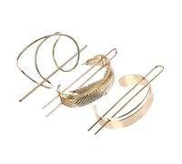 VALICLUD Épingles à Cheveux Vintage 3Pcs Chignon à Manchette en Accessoires de Mariage Dorés Épingles à Cheveux Support Pratique pour Coiffure