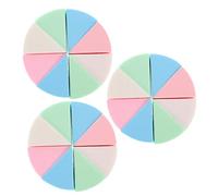 VALICLUD Éponge à Maquillage En Latex Triangulaire 24 Pièces Petites Éponges Double Usage Sèches Et Humides Pour Femmes Contour Visage