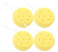 VALICLUD Éponge de Luffa Réutilisable 4pcs Double Face et Cordon, Forte Capacité D'absorption, Séchage Rapide pour Gommage Corporel