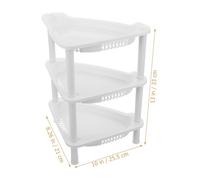 VALICLUD Étagère Dangle Plastique Support de Rangement sans Outils Étagère Murale pour Salle de Bain et Cuisine Panier de Rangement Blanc Compact