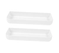 VALICLUD Étagère De Rangement Murale en Plastique pour Salle De Bain Cuisine 2 Pièces Blanche Support De Rangement sans Perçage pour Épices Et Articles Divers Salle De Bain Cuisine