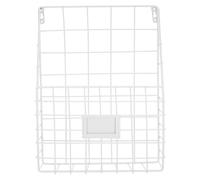 VALICLUD Étagère Murale en Fil Métallique Blanche Simple Structure pour Organiser Livres et Dossiers la Cuisine ou Salle de Bain