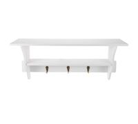 VALICLUD Étagère Murale Étagère de Rangement Murale avec Crochet Panneau Bois-Plastique Blanc Rangement Pratique et Décoration Intérieure Modern et Couleur Aléatoire Plusieurs Styles