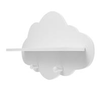VALICLUD Étagère Murale Flottante Forme de Nuage en Bois Blanc, Facile à Installer sans Percer, Rangement Robuste pour Chambre ou Salle de Bain
