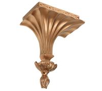 VALICLUD Étagère Murale Flottante Résine Dorée Rangement Salon Moderne Multifonction Décor Mural et Design pour Chambre et Bureau