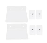 VALICLUD Étagères Murales Flottantes Acrylique Transparentes Rangement Mural sans Perçage pour Salon Chambre Bureau Salle de Bain