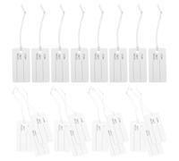 VALICLUD Étiquettes de Prix en Papier Blanc avec Ficelle pour Bijoux et Vêtements, 100 Pièces Étiquettes Suspendues Multifonctions pour Commerce, et Gestion de Stock
