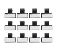 VALICLUD Étiquettes Nominatives Pratiques pour Stéthoscope Infirmier, 12pcs, Double Face, Plastique Abs Noir, Faciles à Utiliser